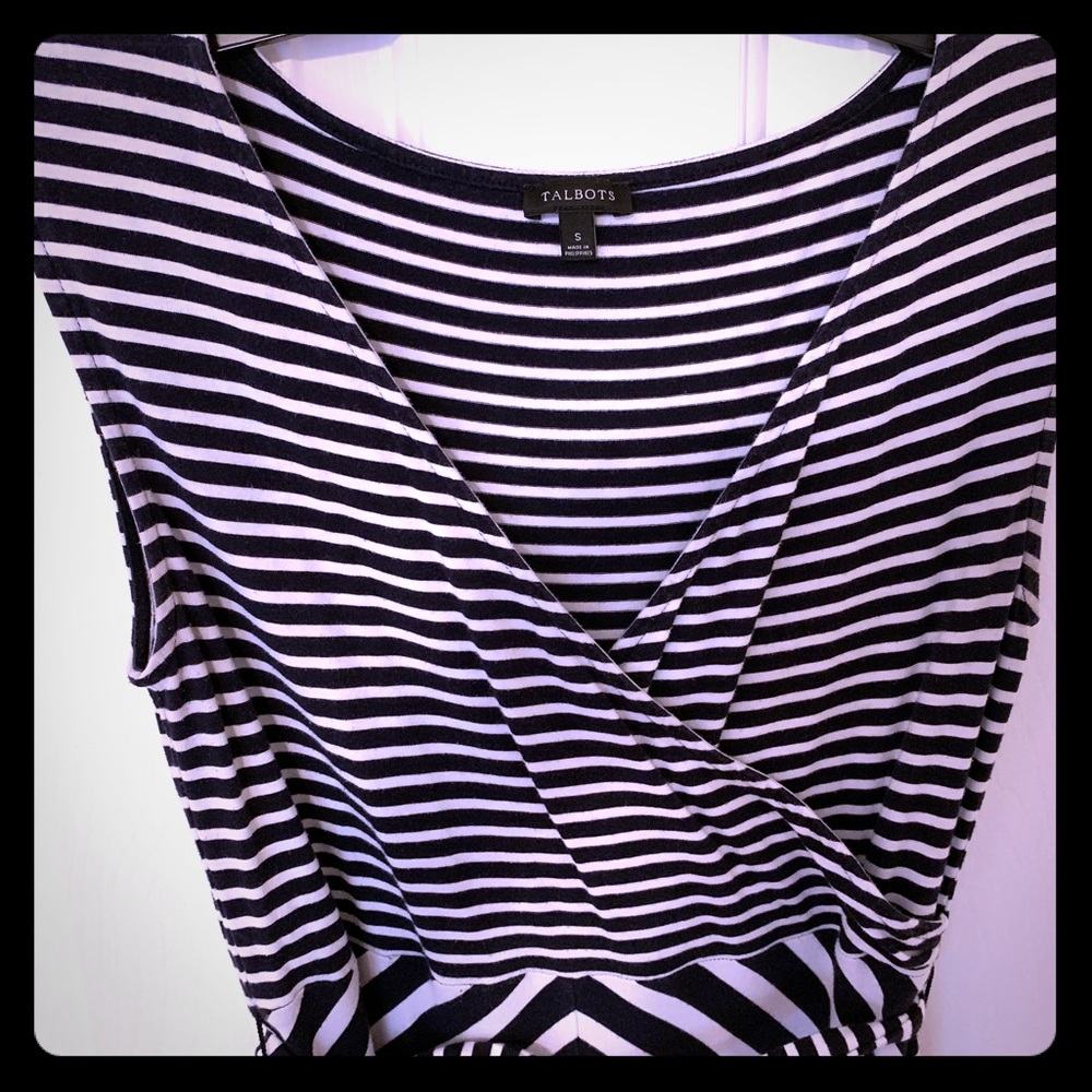 Talbot's navy/ white maxi dress.  Size small